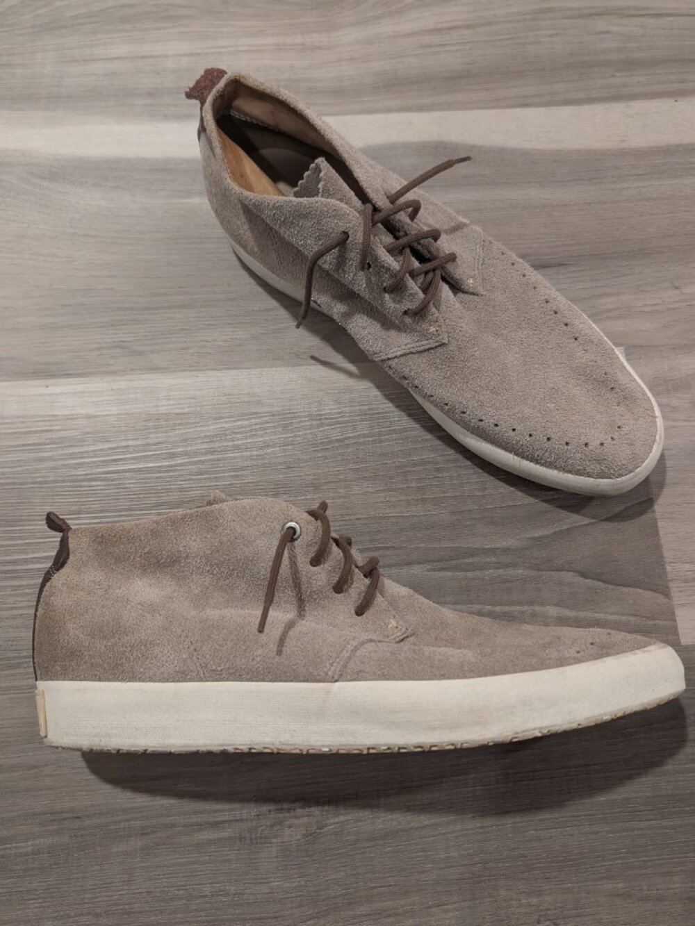 rag & bone | Kent Suede Chukka High Top Sneakers In Taupe Grey